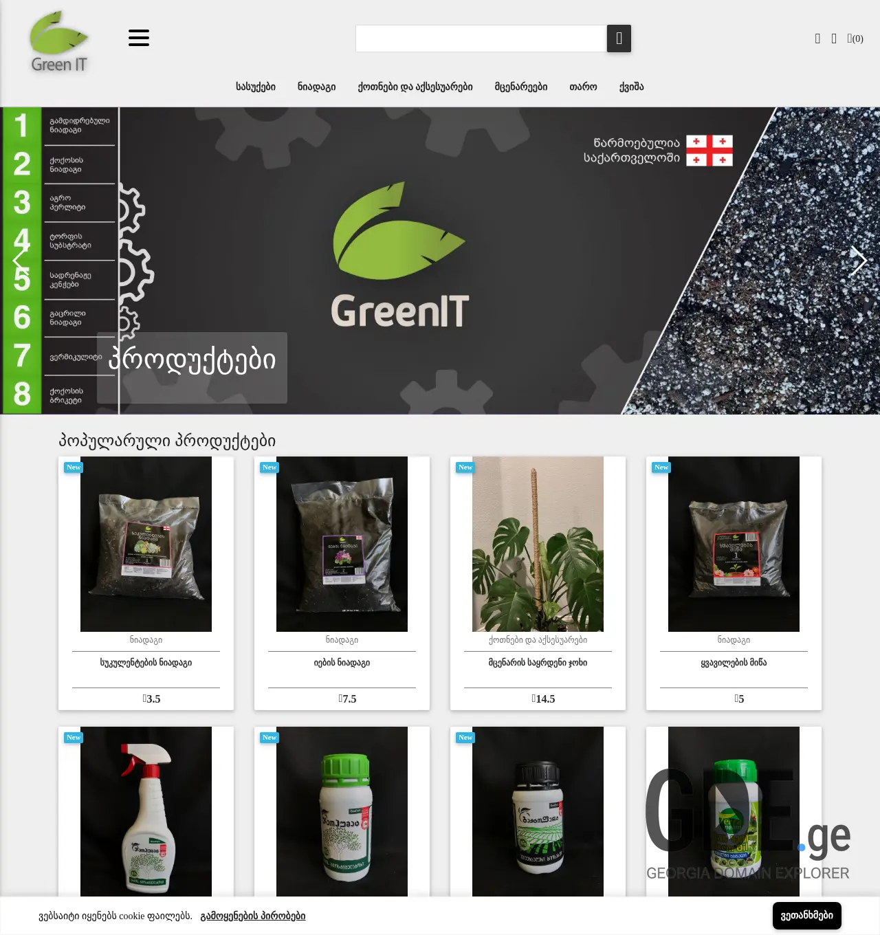 Screenshot of the site greenit.ge at 2025-11-30