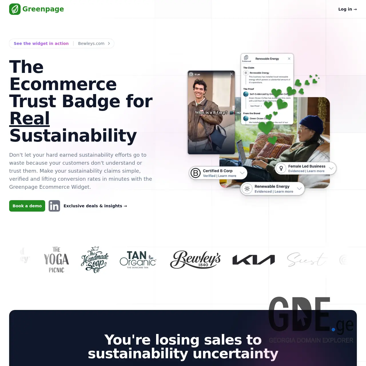 Screenshot of the site greenpa.ge at 2025-12-10