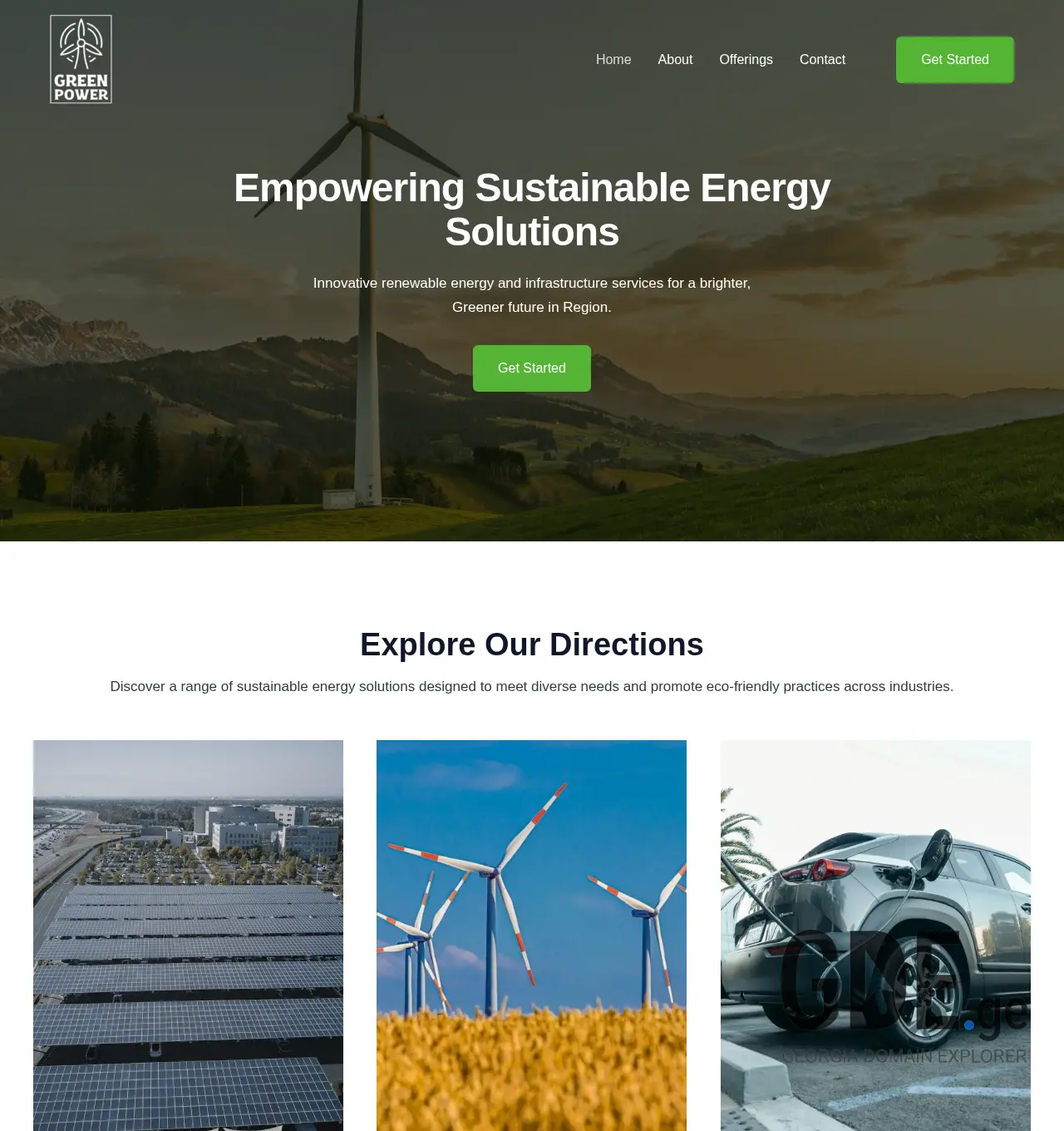 Screenshot of the site greenpower.ge at 2025-12-02