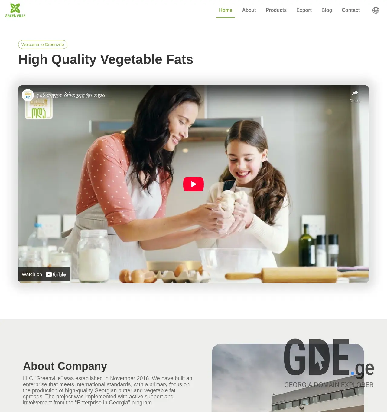 Screenshot of the site greenville.ge at 2025-11-29