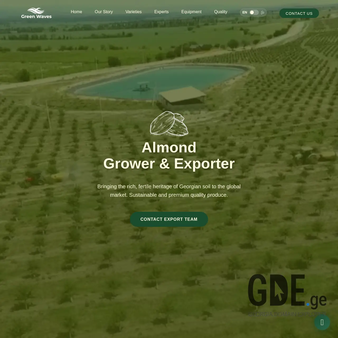 Screenshot of the site greenwaves.ge at 2026-01-11