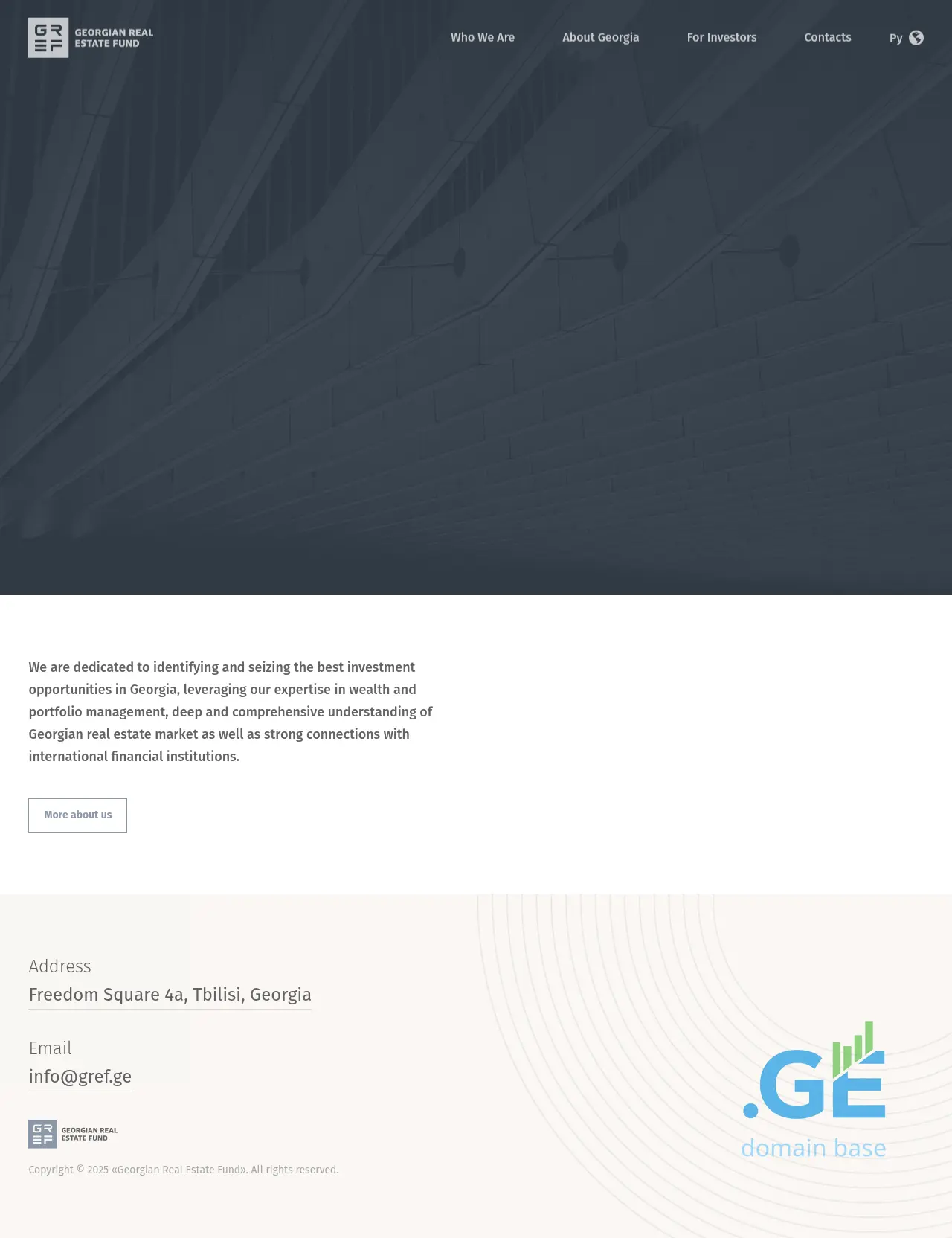 Screenshot of the site gref.ge at 2025-10-07