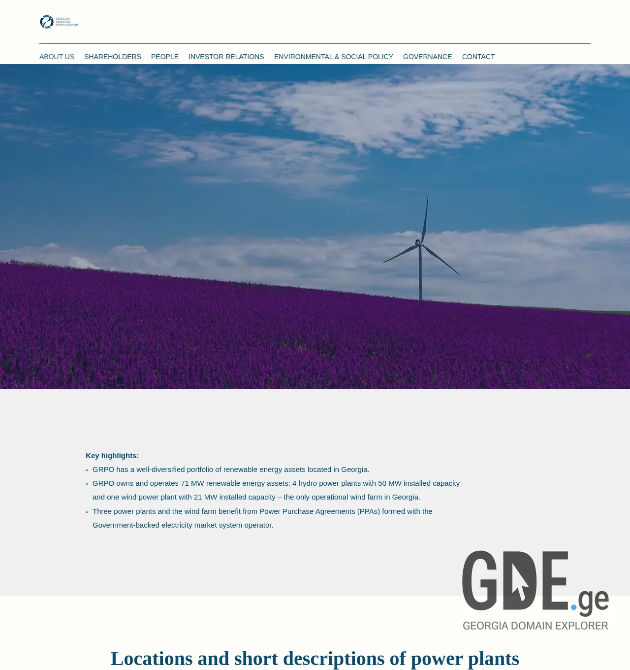 Screenshot of the site grpc.ge at 2025-11-30