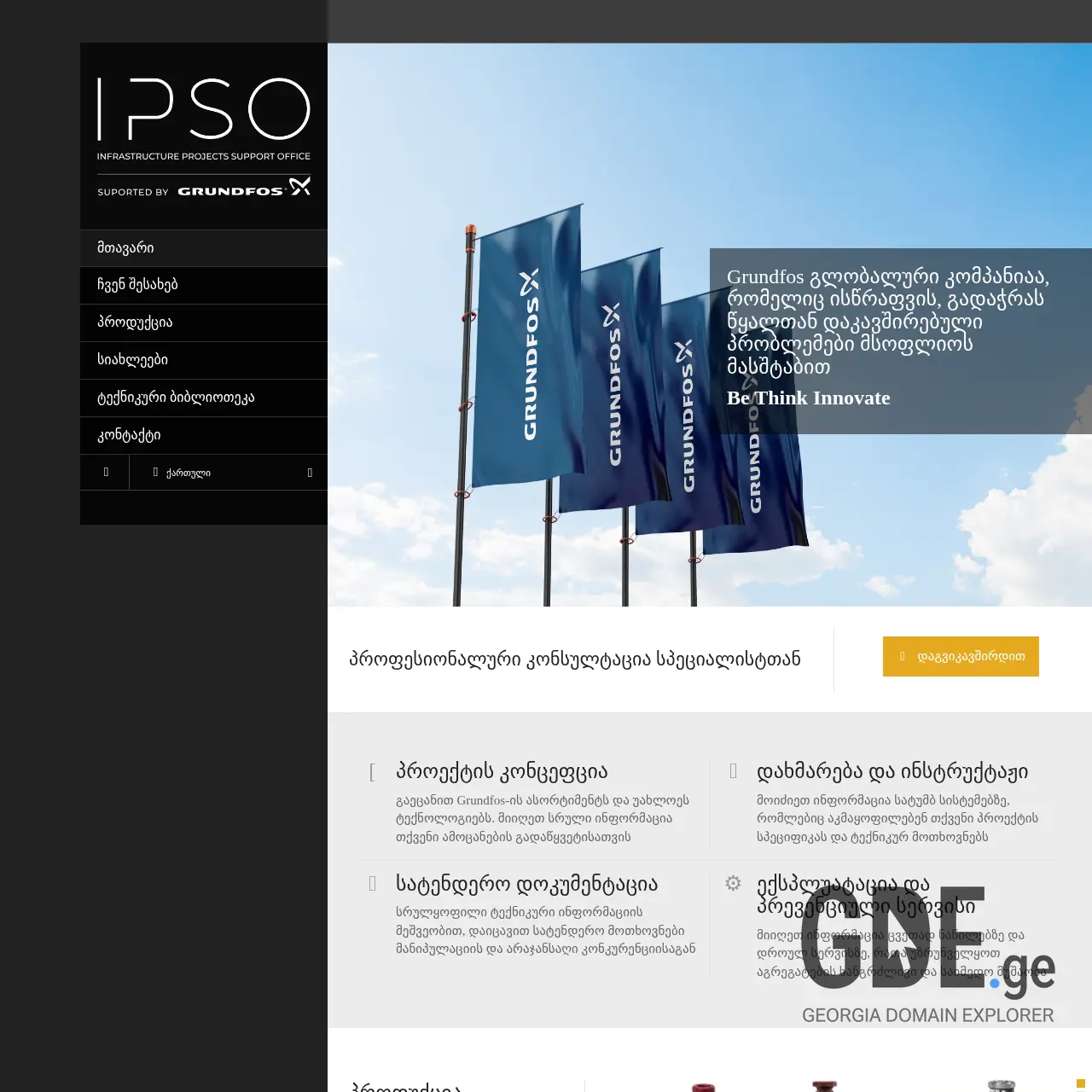 Screenshot of the site grundfos-pumps.ge at 2025-12-16