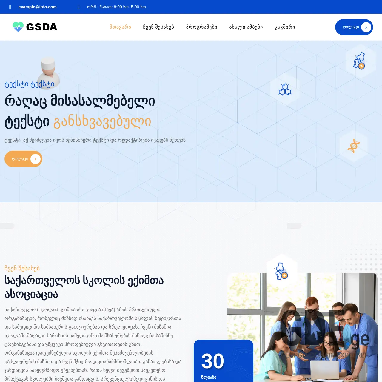 Screenshot of the site gsda.ge at 2025-12-15