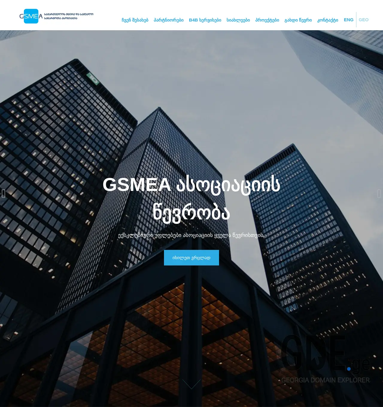 Screenshot of the site gsmea.ge at 2025-11-29