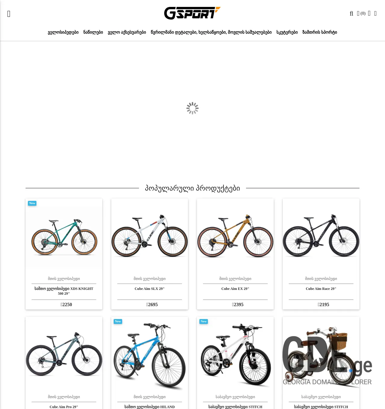 Screenshot of the site gsport.ge at 2025-11-30