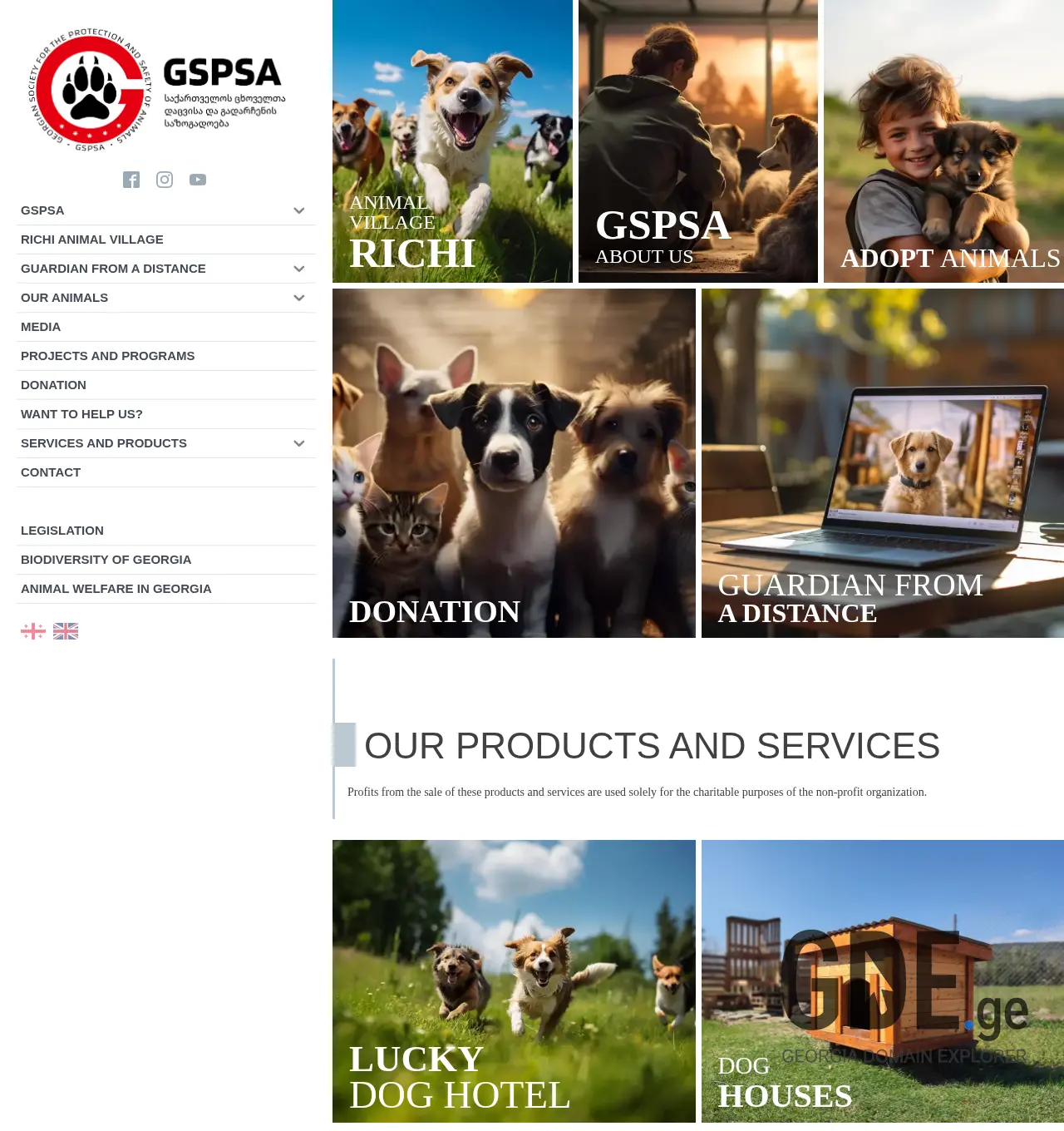 Screenshot of the site gspsa.org.ge at 2025-12-02