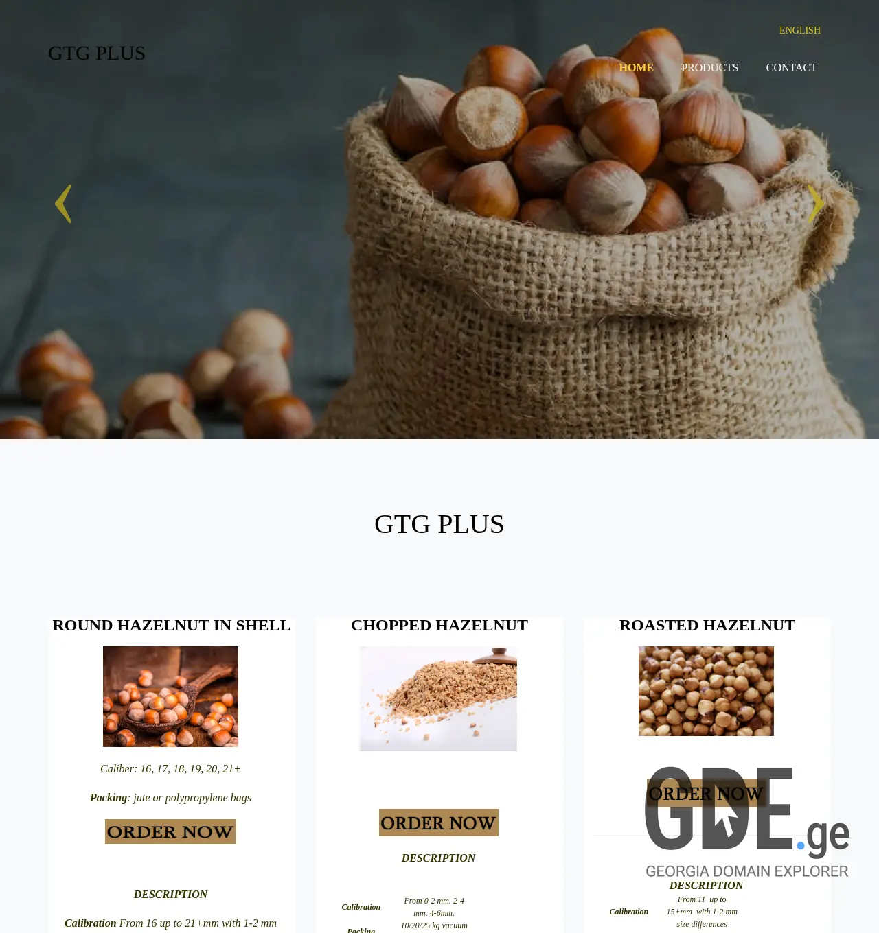 Screenshot of the site gtgplus.ge at 2025-11-30
