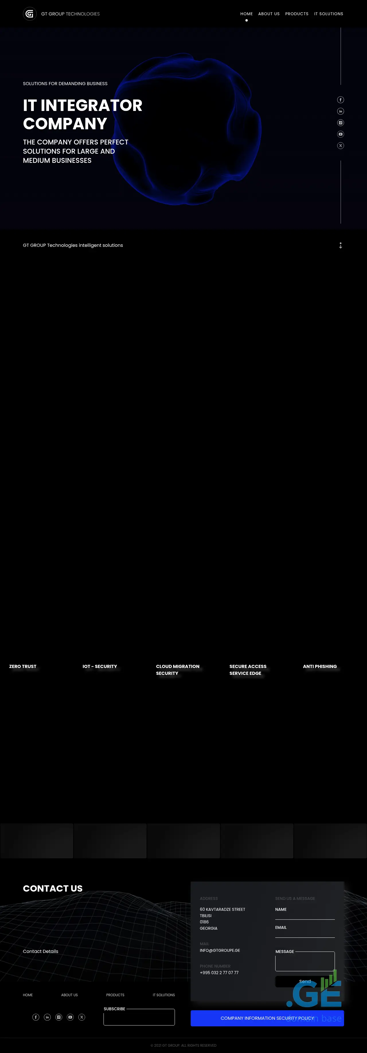 Screenshot of the site gtgroupe.ge