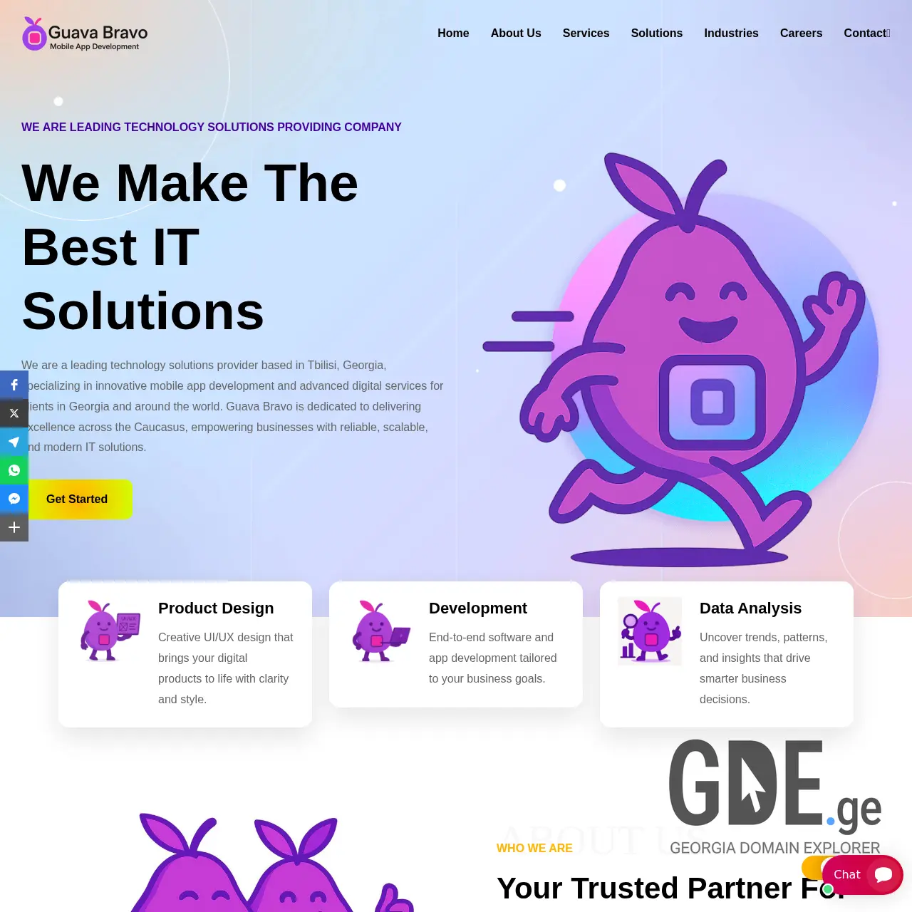 Screenshot of the site guavabravo.ge at 2025-12-10