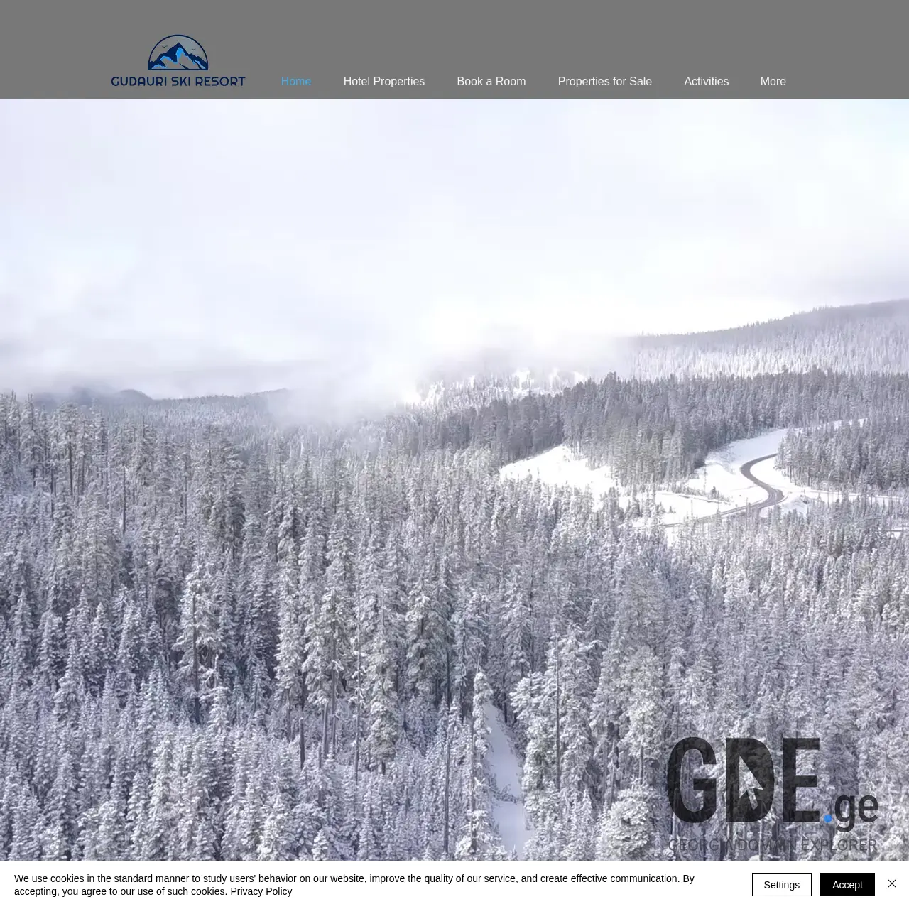 Screenshot of the site gudauriski.ge at 2025-12-10