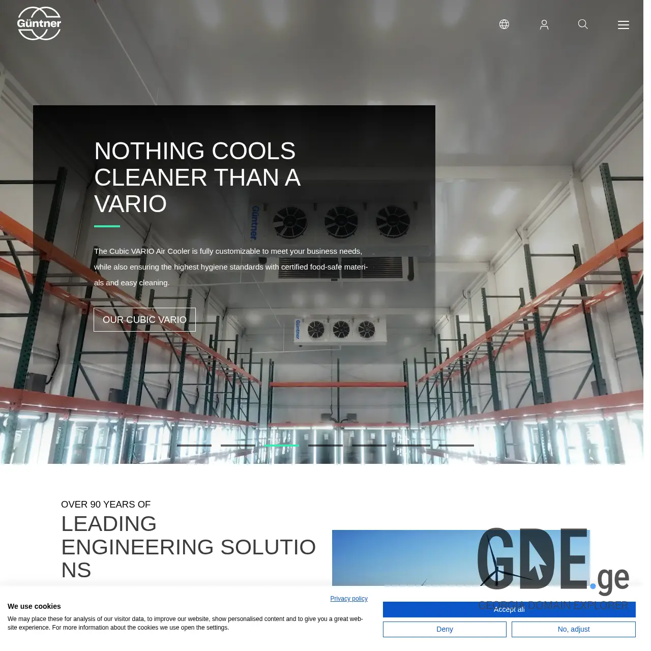 Screenshot of the site guentner.ge at 2025-12-10