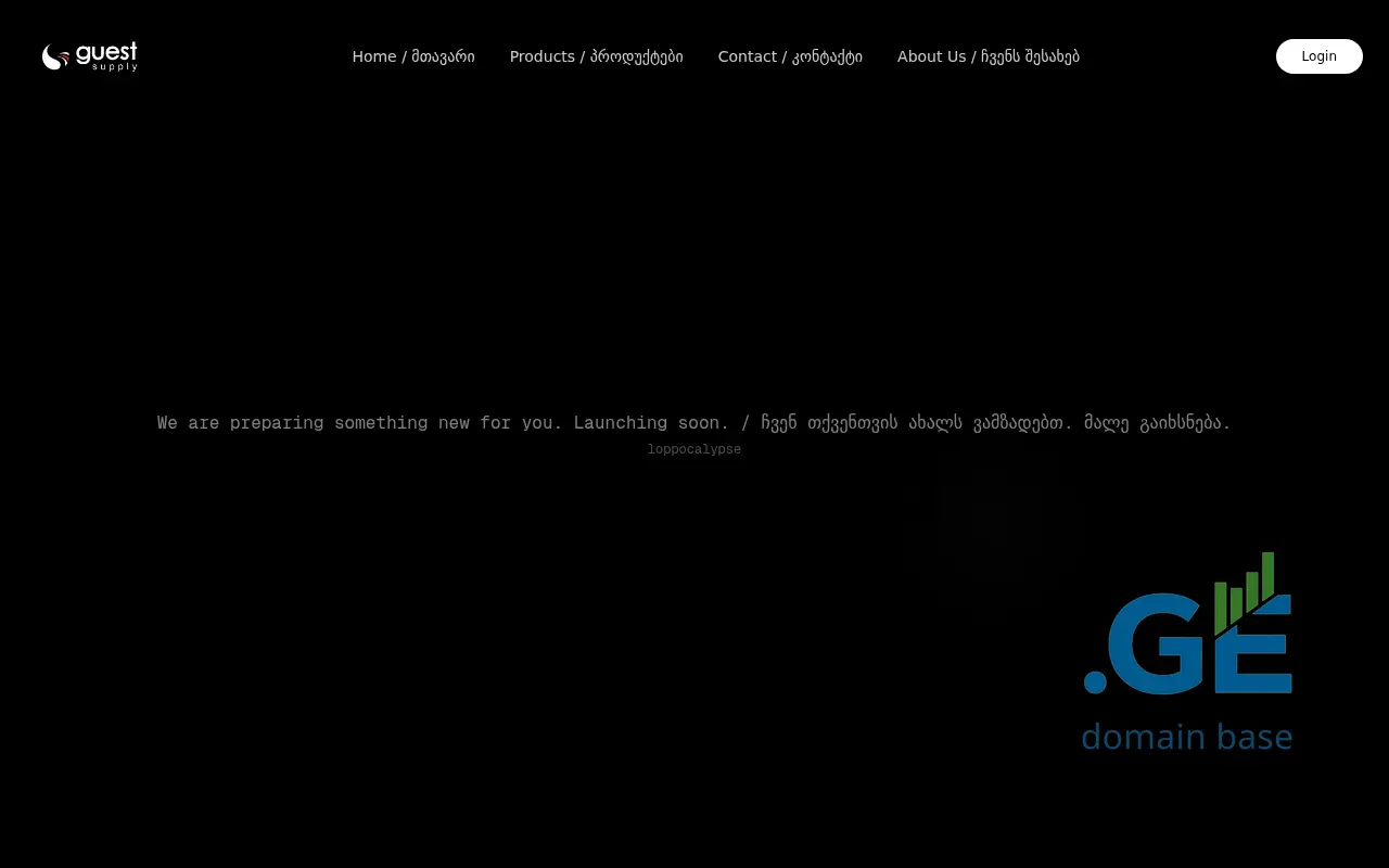 Screenshot of the site guestsupply.ge