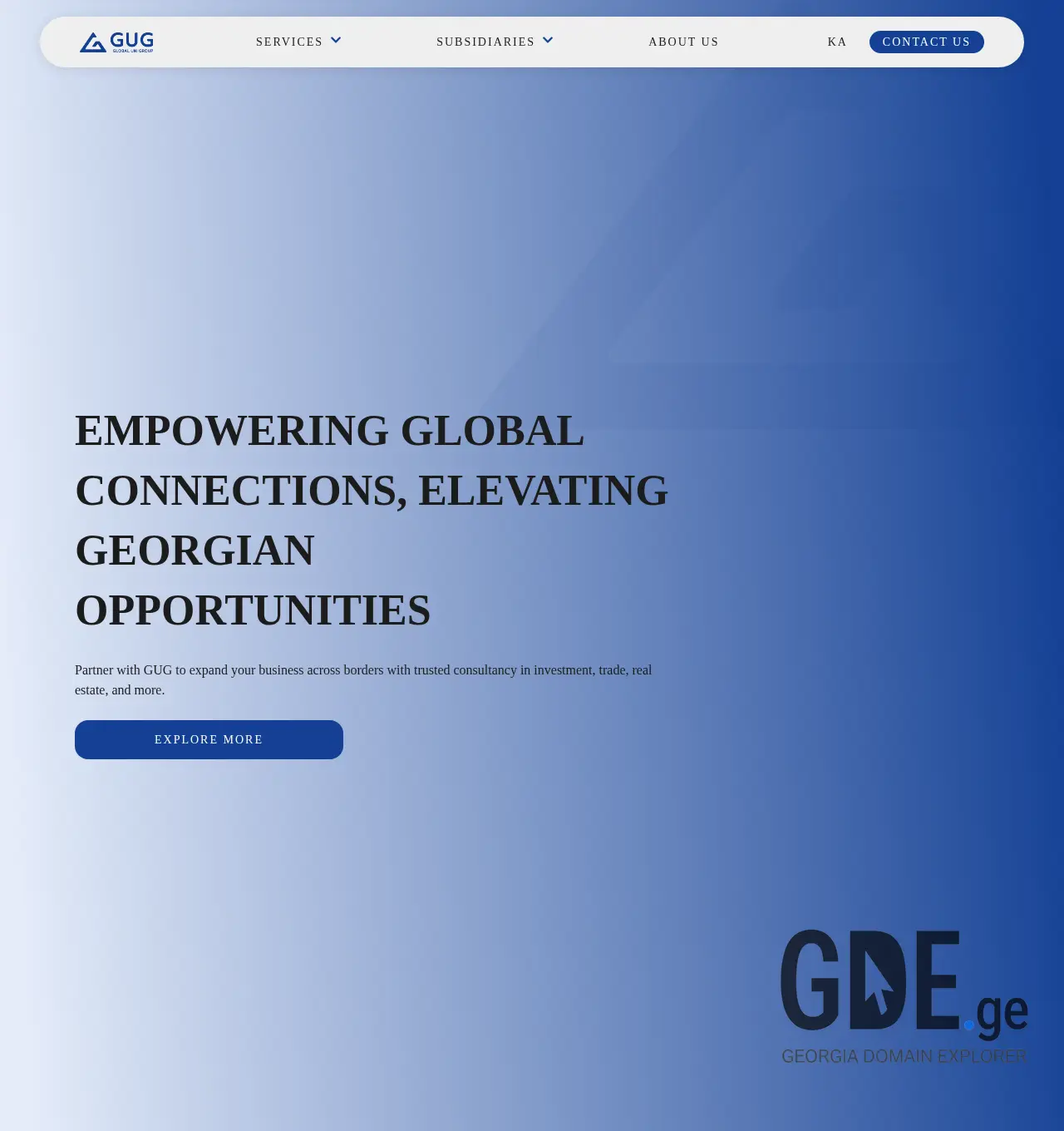 Screenshot of the site gug.ge at 2025-11-30