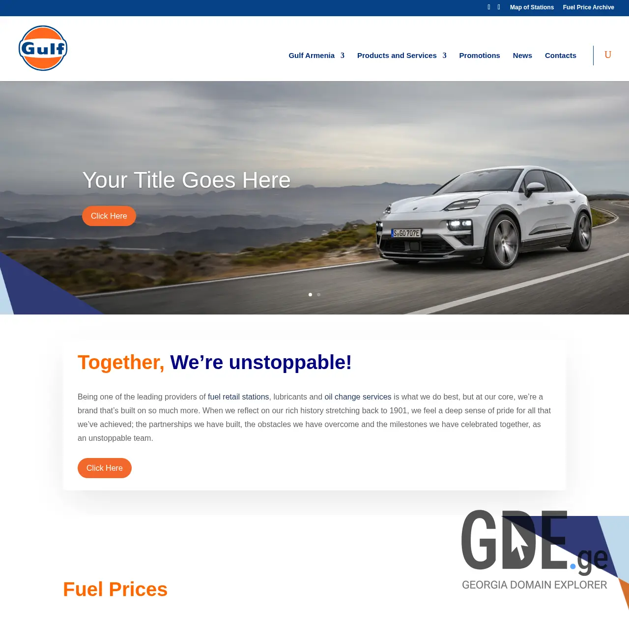 Screenshot of the site gulfgeorgia.ge at 2025-12-09