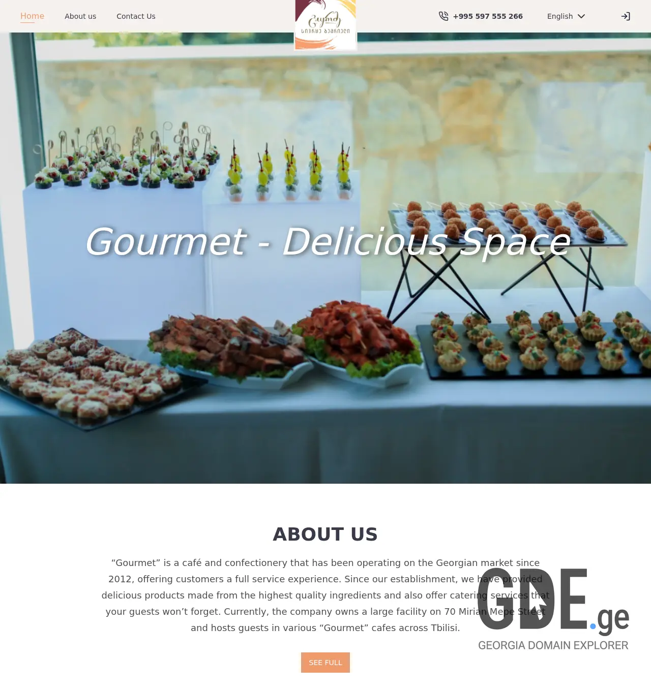 Screenshot of the site gurme.ge at 2025-12-02
