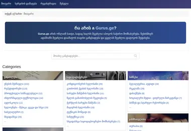 gurus.ge-ის ეკრანის სურათი