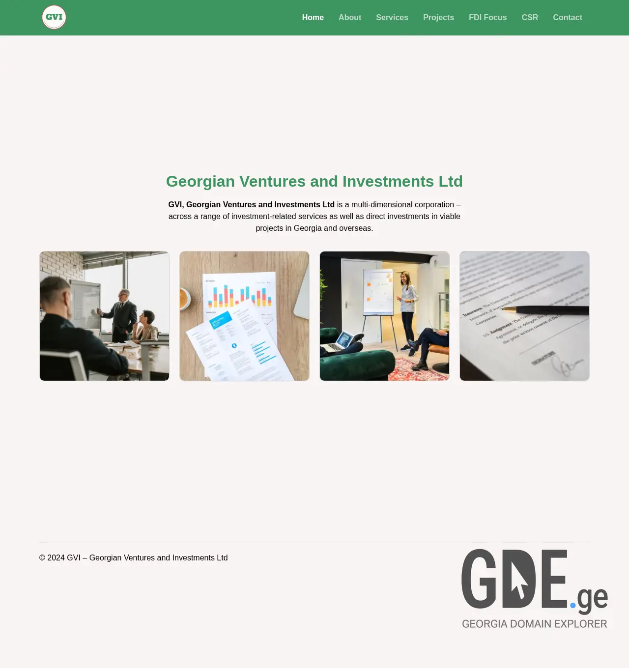 Screenshot of the site gvi.ge at 2025-12-02