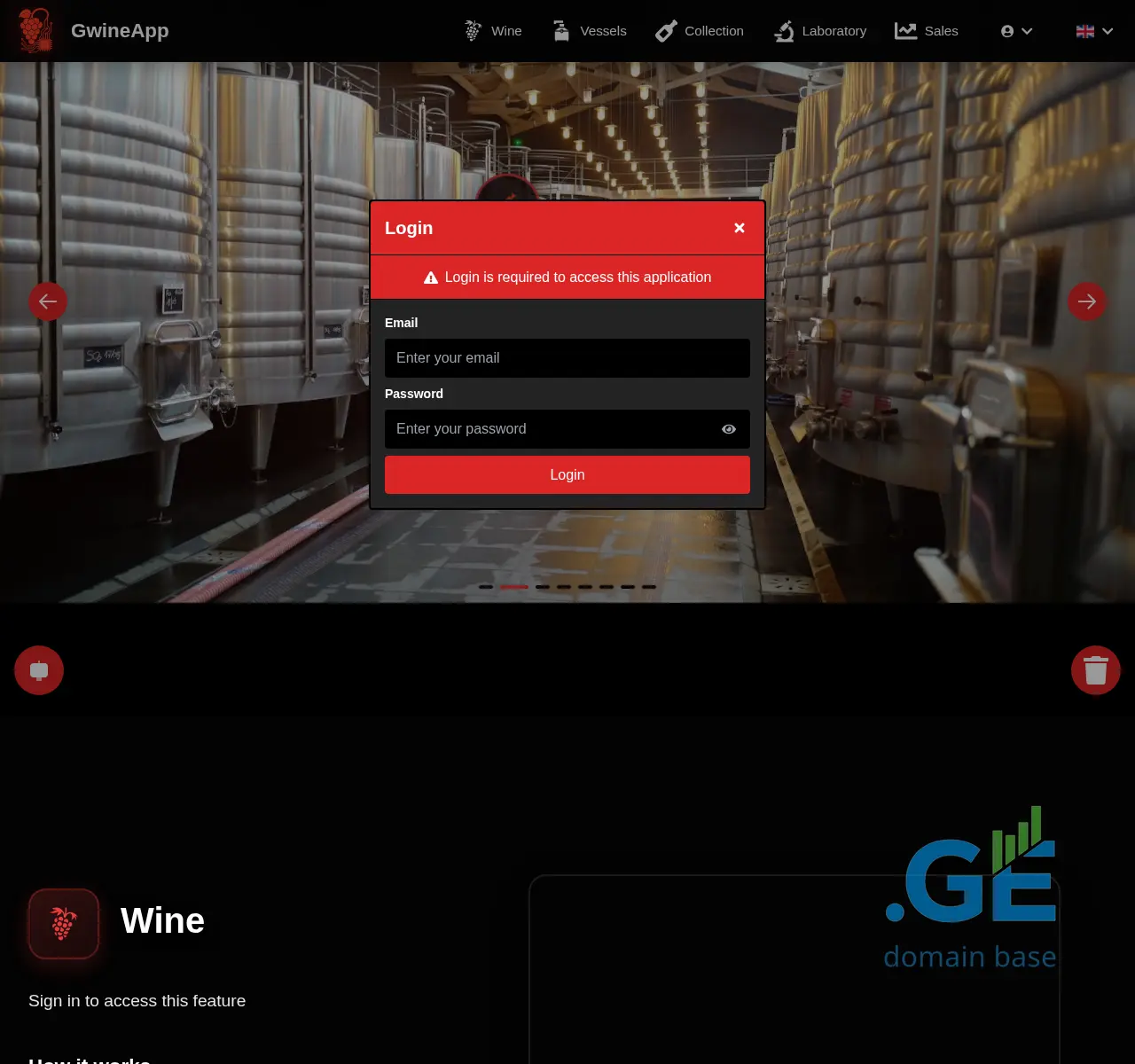 Screenshot of the site gwineapp.ge at 2025-11-02