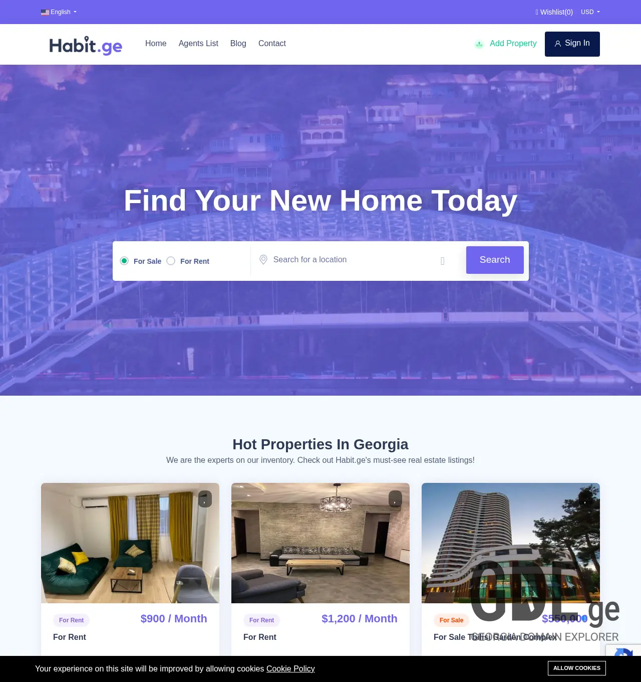 Screenshot of the site habit.ge at 2025-12-03