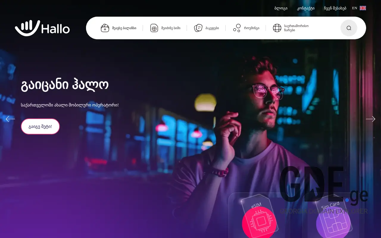 Screenshot of the site halo.ge at 2025-11-28