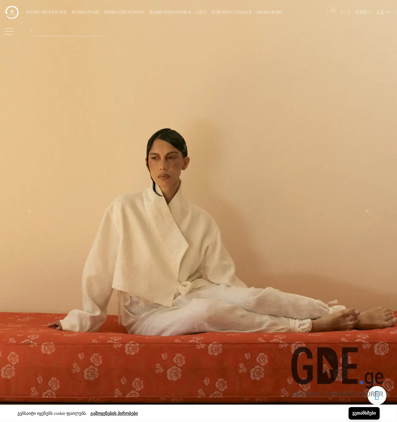 Screenshot of the site hamo.ge at 2025-11-30