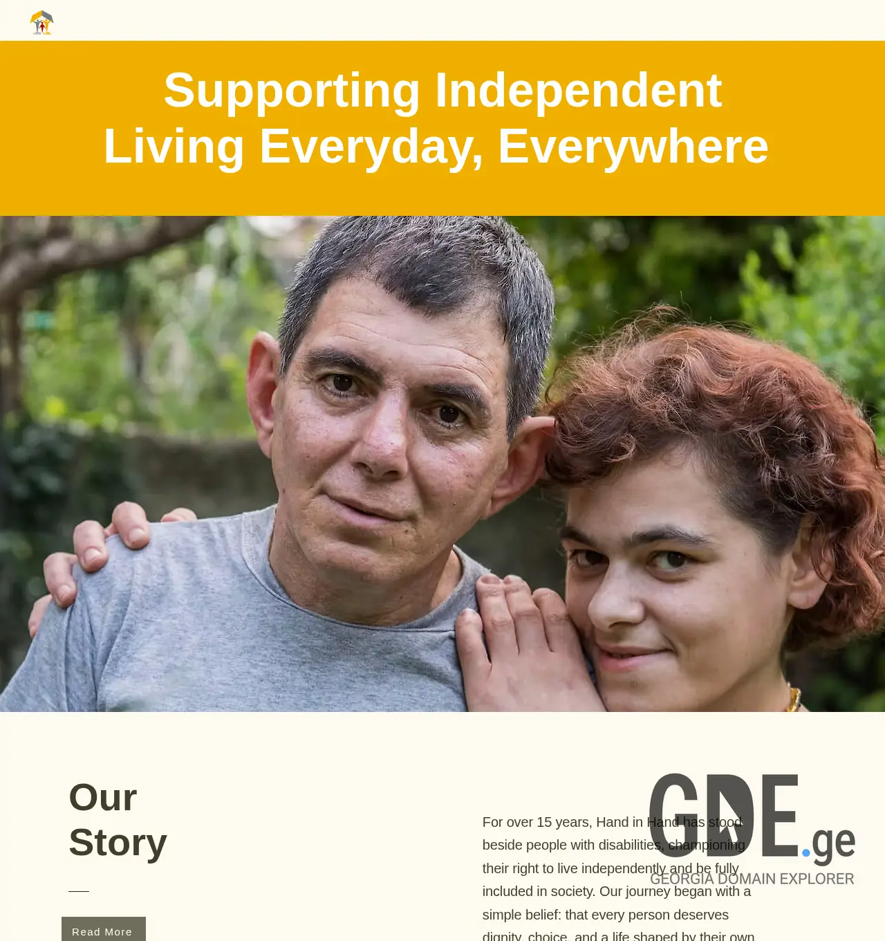 Screenshot of the site handinhand.ge at 2025-11-29