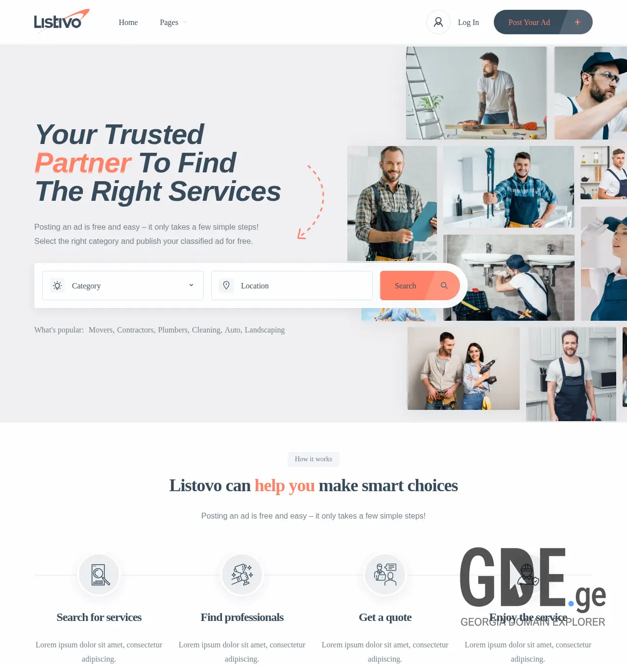 Screenshot of the site hands.ge at 2025-11-30