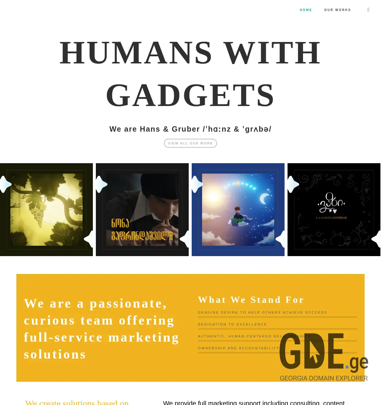 Screenshot of the site hansgruber.ge at 2025-11-30