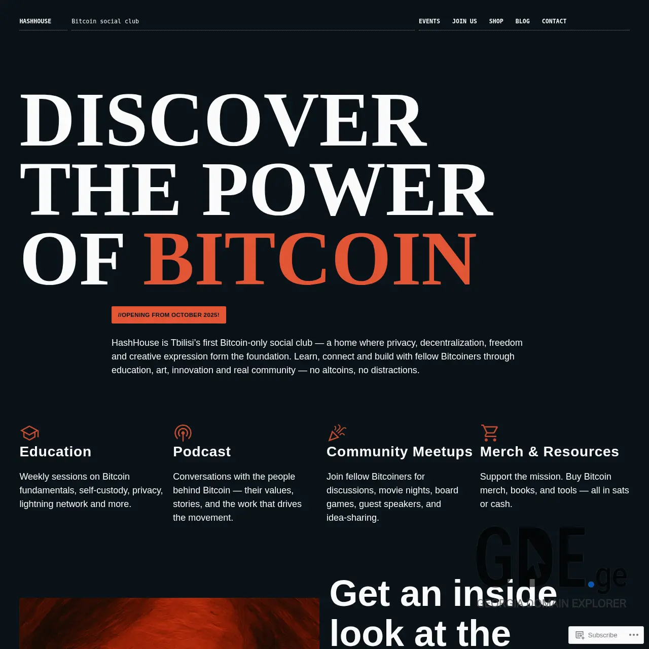 Screenshot of the site hashhouse.ge at 2025-12-10