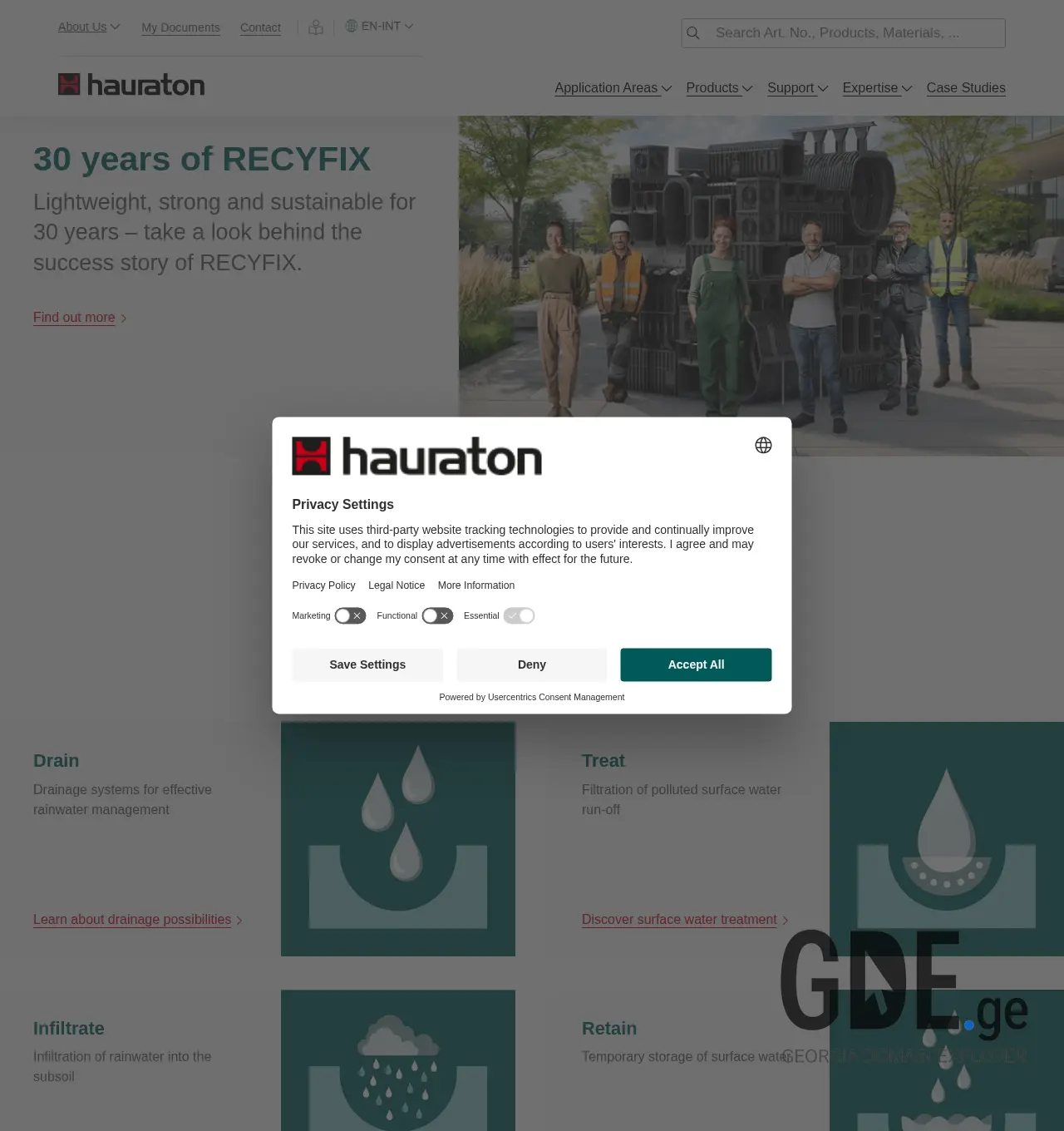 Screenshot of the site hauraton.ge at 2025-11-30