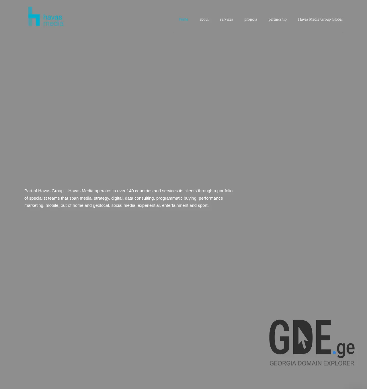 Screenshot of the site havasmedia.ge at 2025-11-29