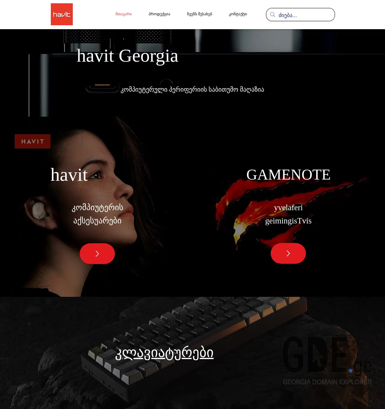 Screenshot of the site havit.ge at 2025-11-30