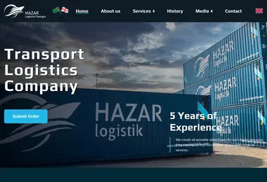 hazarlogistics.ge-ის ეკრანის სურათი