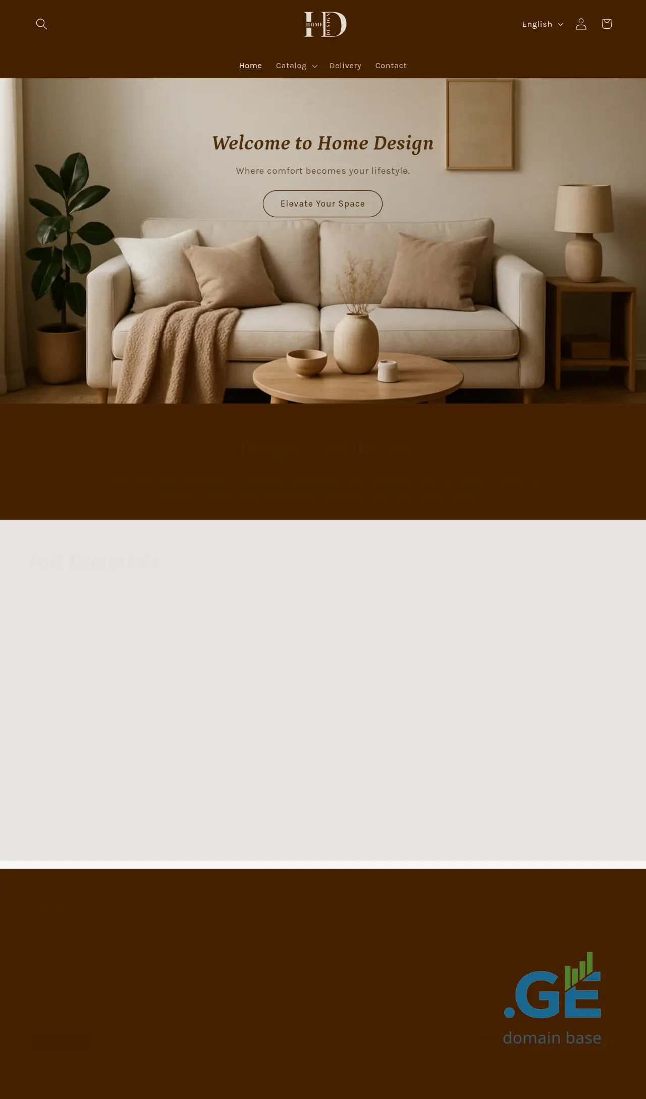 Screenshot of the site hdstore.ge