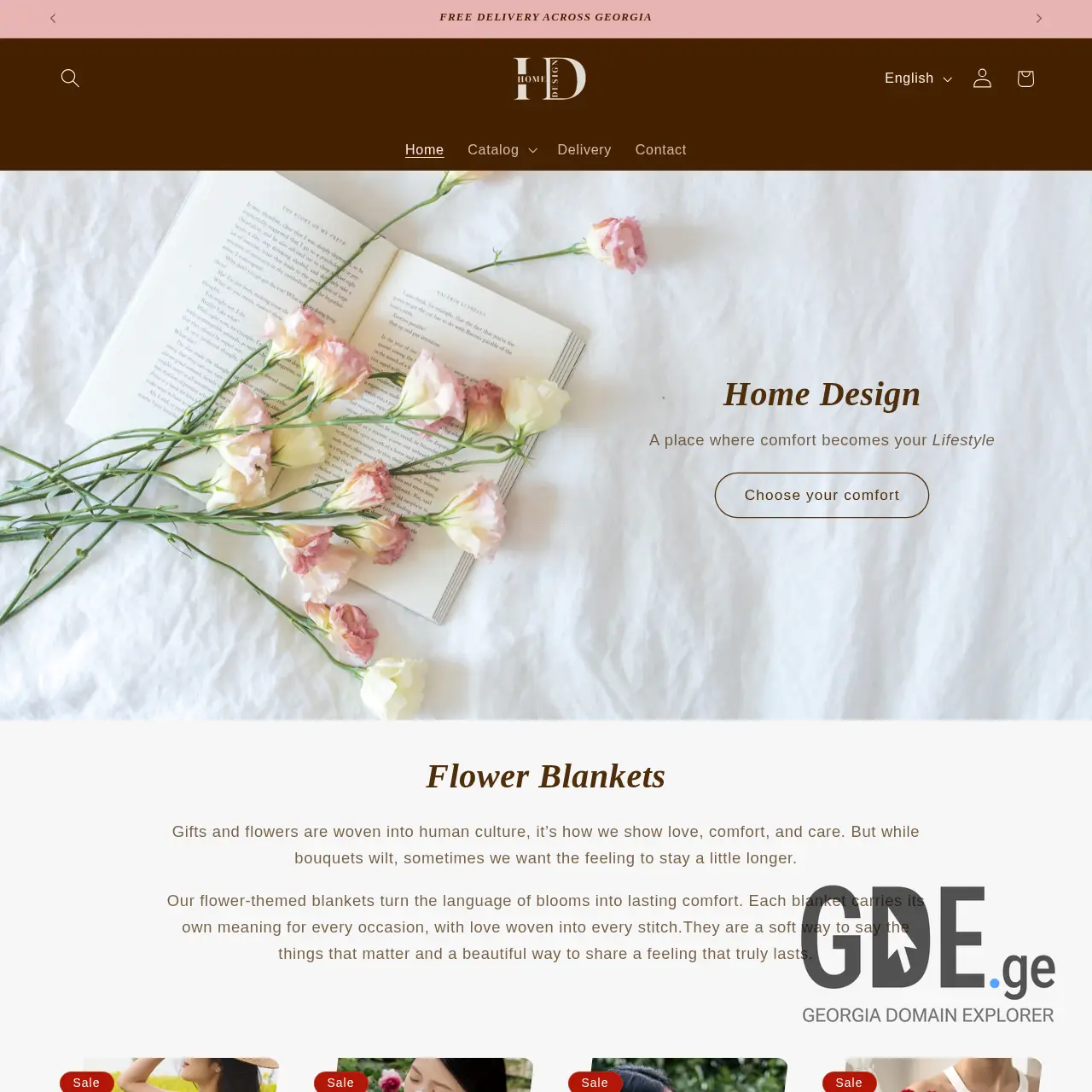 Screenshot of the site hdstore.ge at 2025-12-14