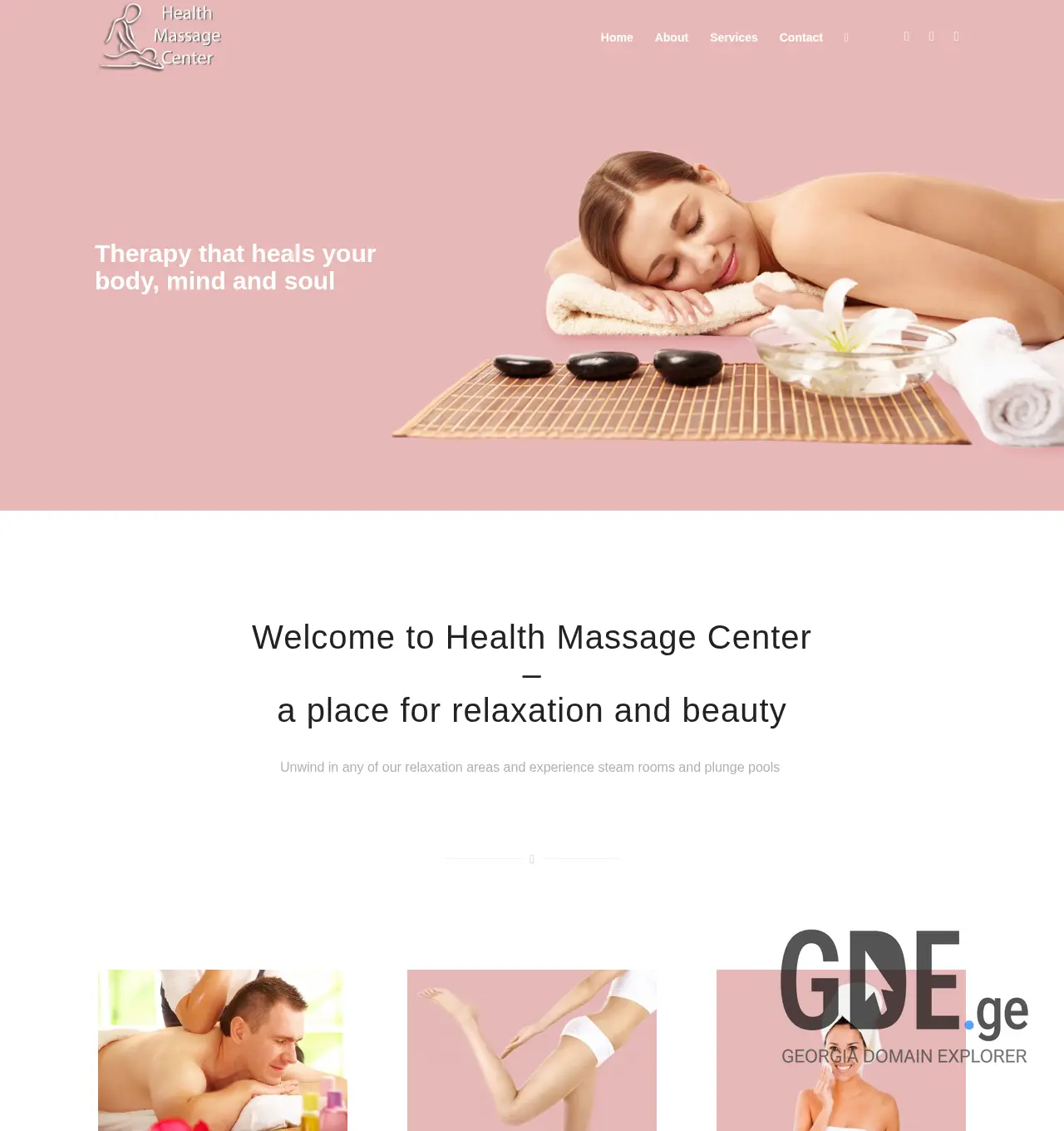 Screenshot of the site healthmassagecenter.ge at 2025-11-30