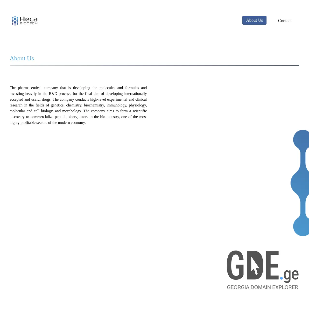 Screenshot of the site heca.ge at 2025-12-09