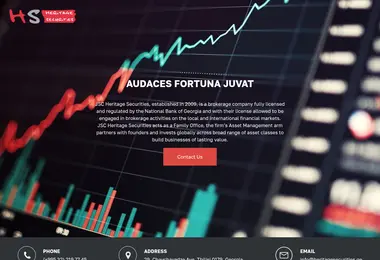 heritagesecurities.ge-ის ეკრანის სურათი