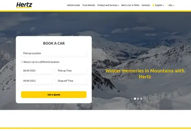 Screenshot of hertz.com.ge