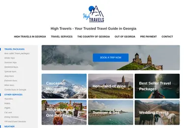Screenshot of hightravels.ge