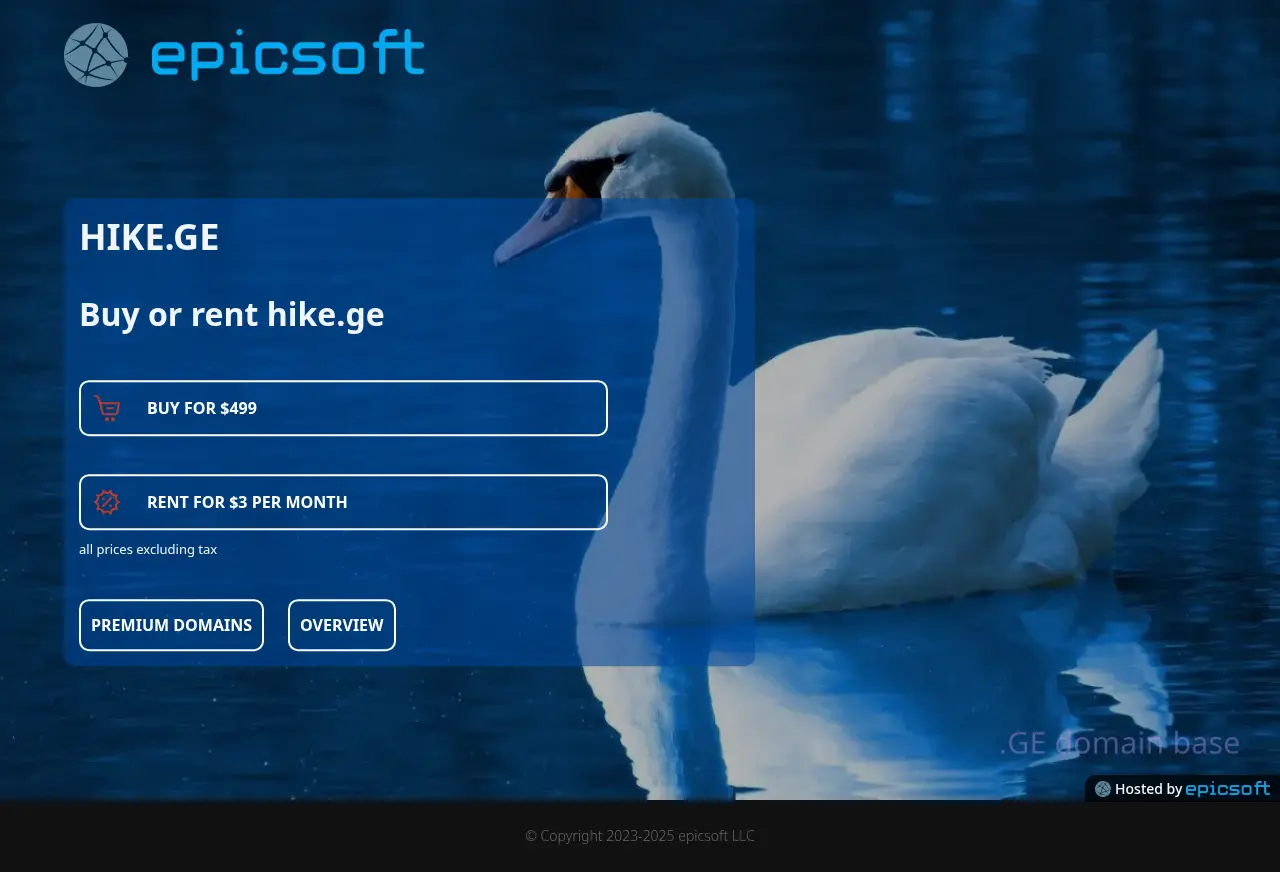Screenshot of the site hike.ge