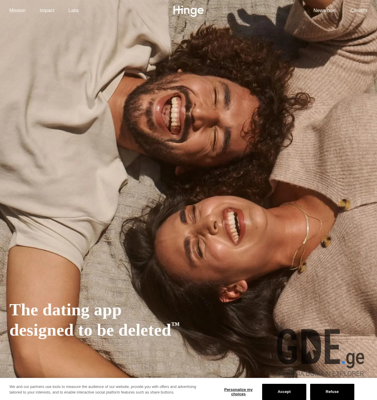 Screenshot of the site hin.ge at 2025-12-02