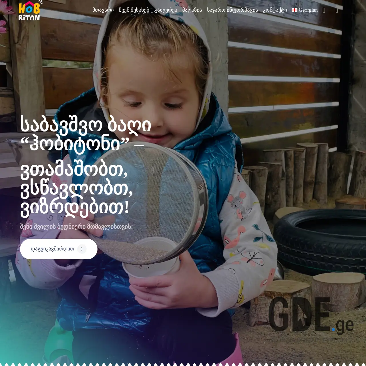 Screenshot of the site hobbiton.ge at 2025-12-10