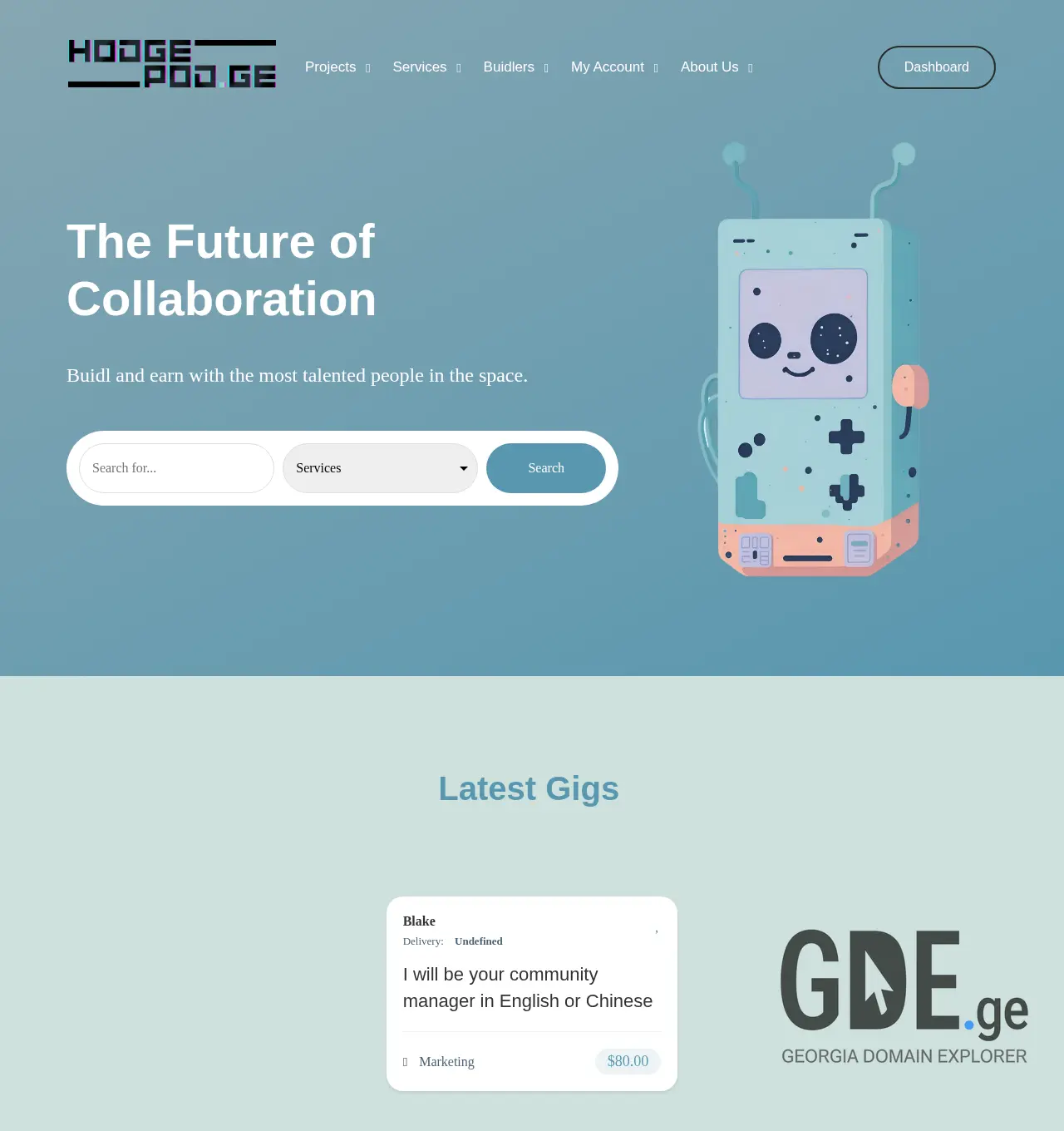 Screenshot of the site hodgepod.ge at 2025-11-29