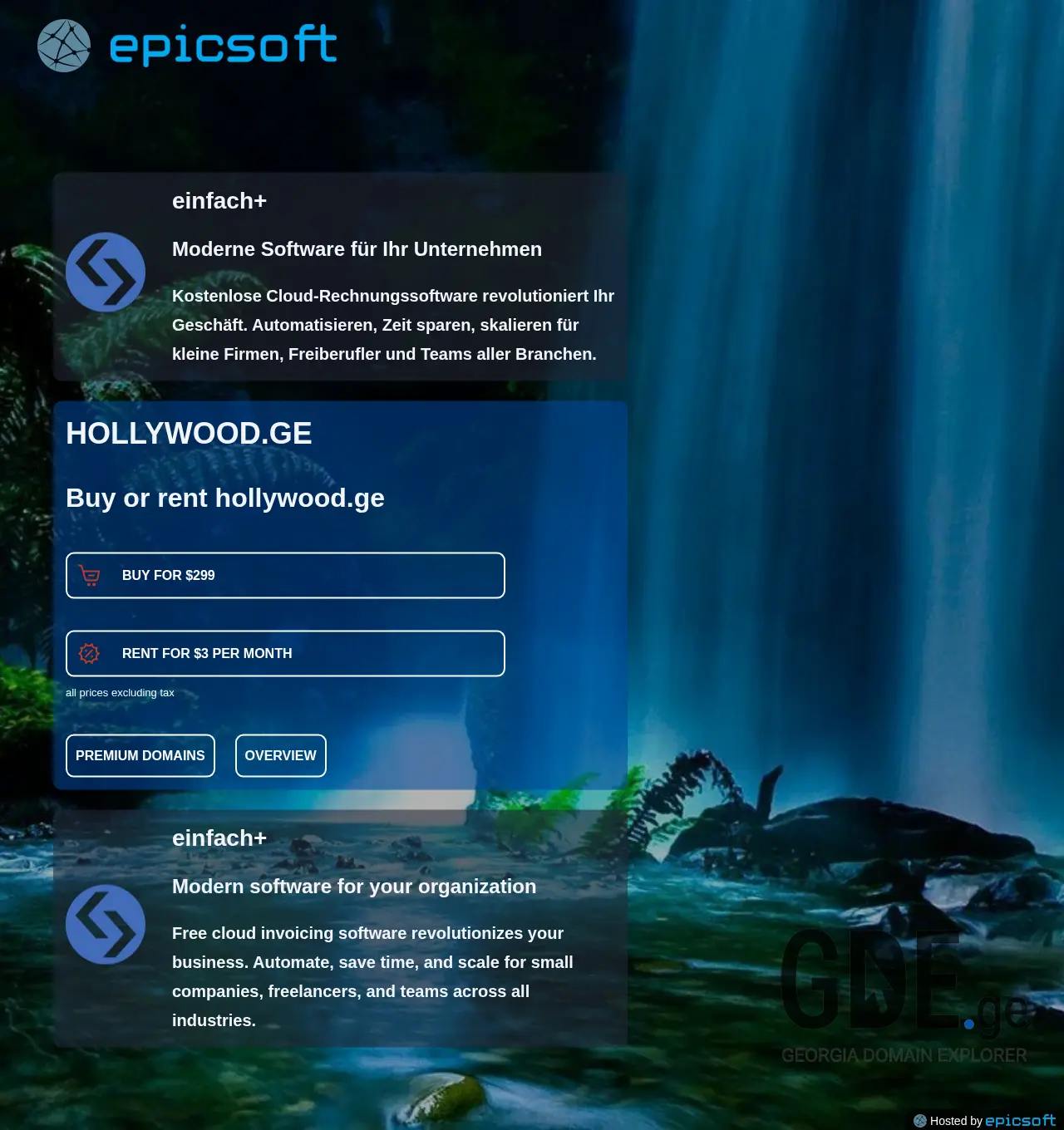 Screenshot of the site hollywood.ge at 2025-12-02