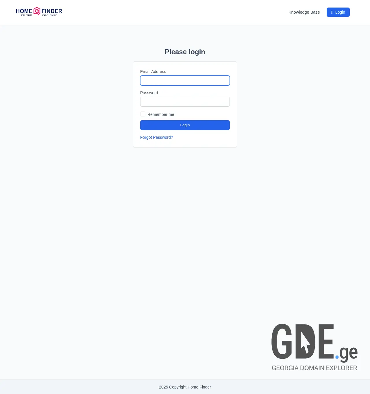 Screenshot of the site homefinder.ge at 2025-11-30