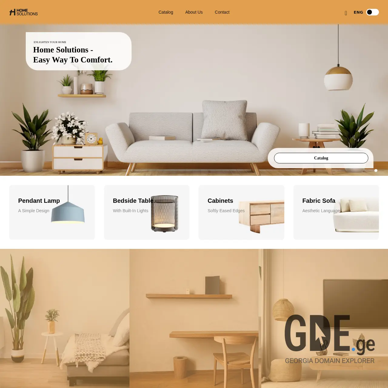 Screenshot of the site homesolutions.ge at 2025-12-15