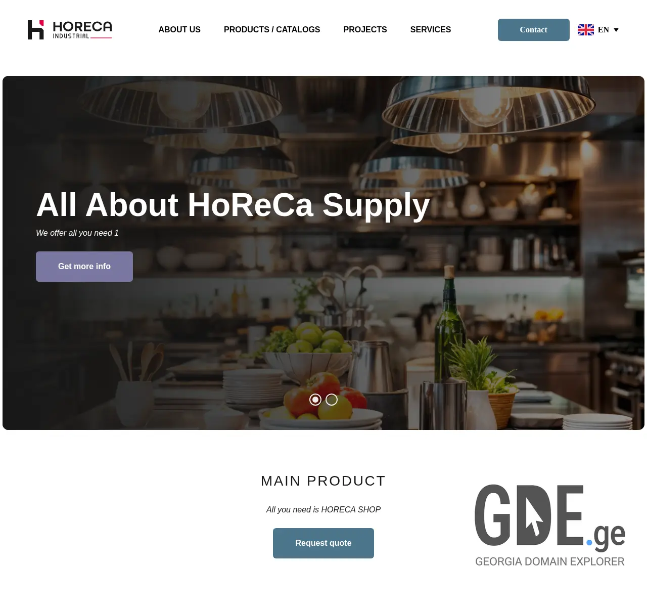 Screenshot of the site horecashop.ge at 2025-11-26